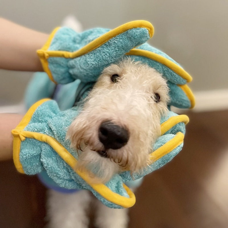 Pet Dog Cat Bathrobe Fine Fiber Absorbent Full Wrap Quick Drying Bathrobe