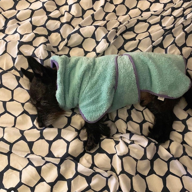 Pet Dog Cat Bathrobe Fine Fiber Absorbent Full Wrap Quick Drying Bathrobe