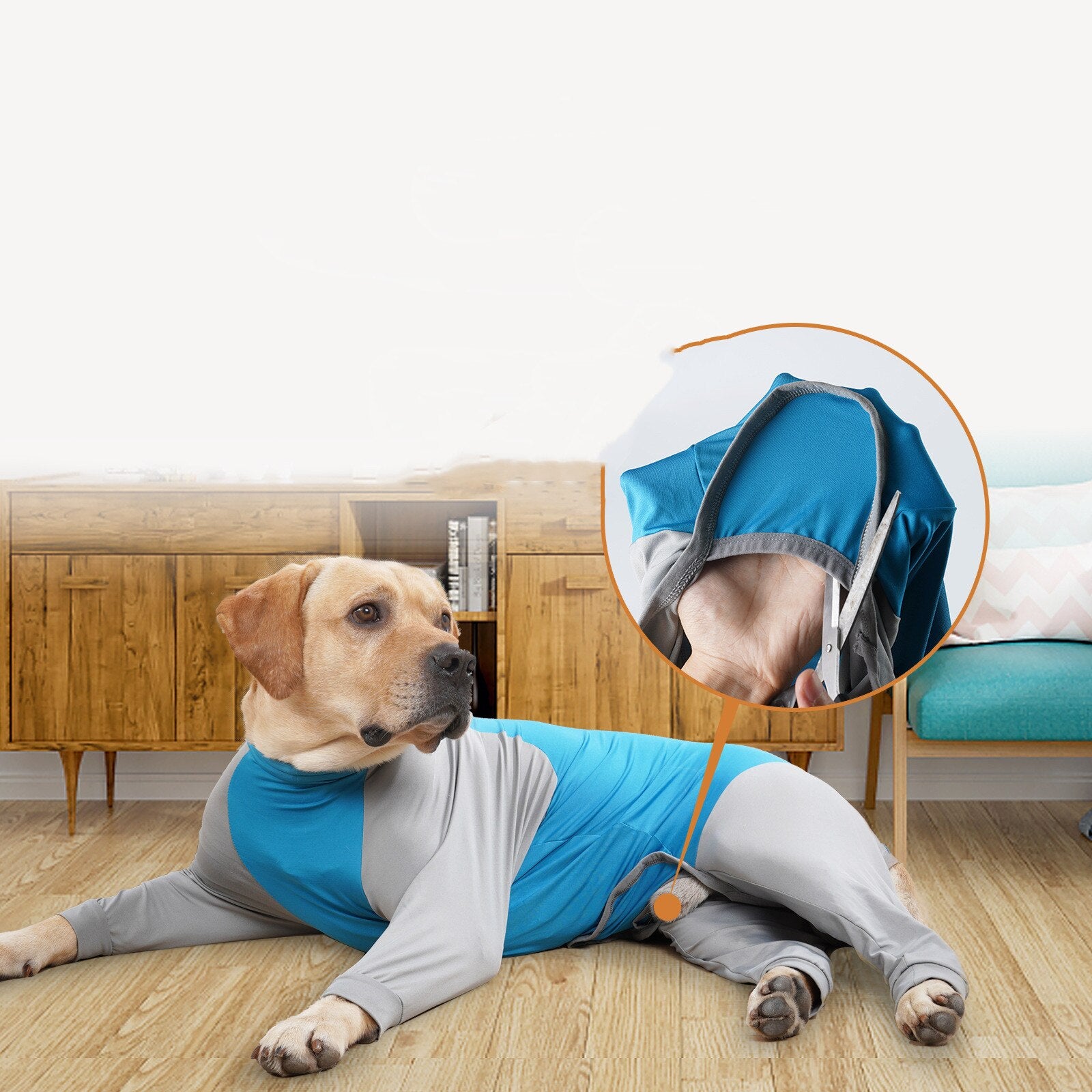 Pet Dog Four-legged Clothes Anti-hair Loss High Elasticity Home Clothes Crew Neck Sleepwear Pajamas