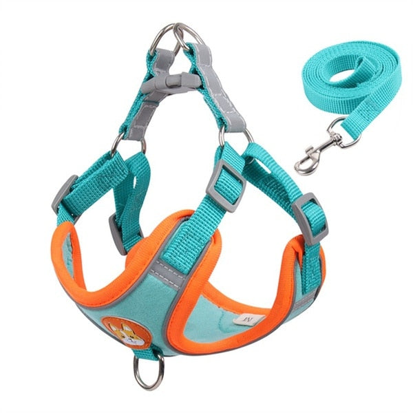 Pet Dog Harness and Leash Set Adjustable Reflective Leashes Set