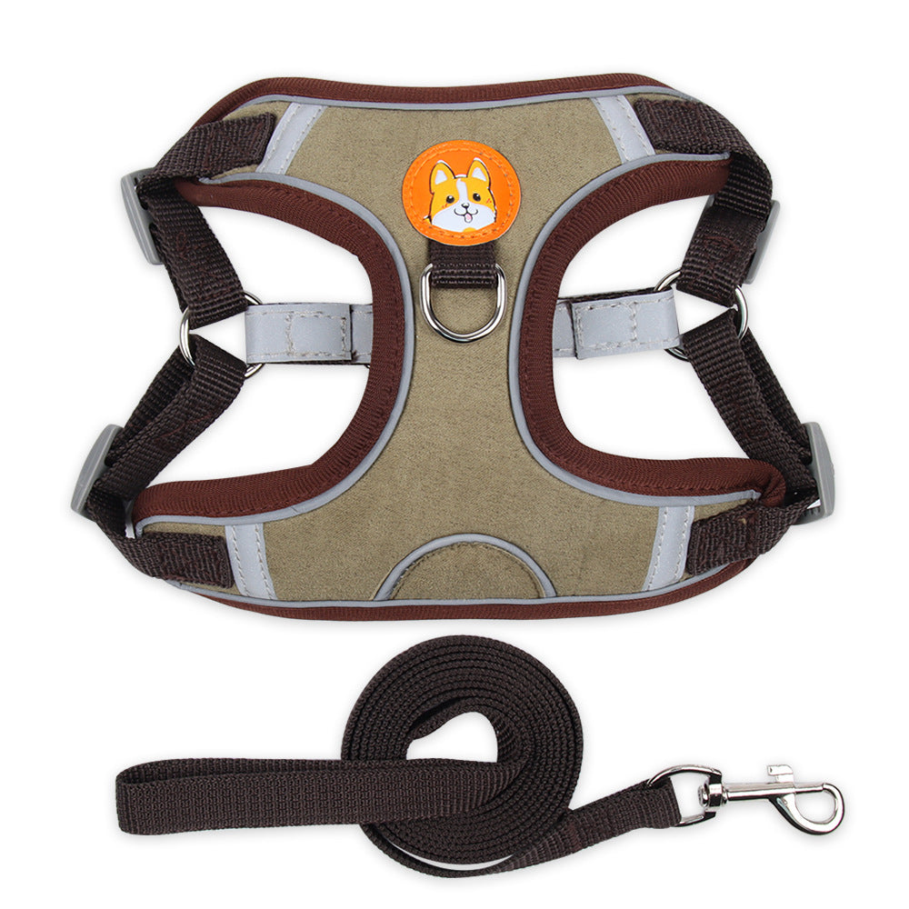 Pet Dog Harness and Leash Set Adjustable Reflective Leashes Set
