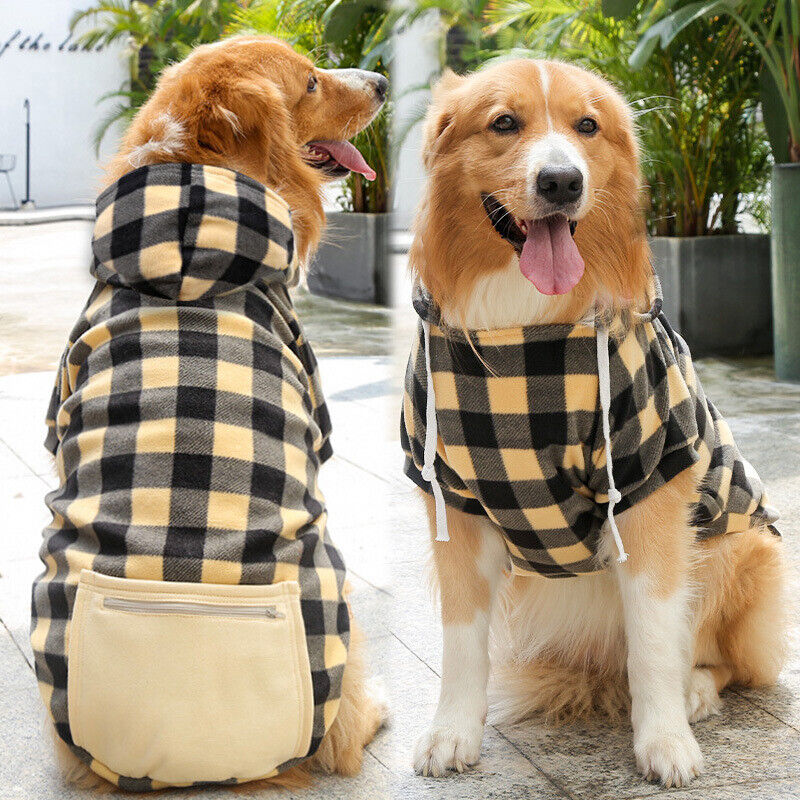 Pet Dog Hoodie Clothes Hooded Jacket Coat Windproof Apparel With Zipper