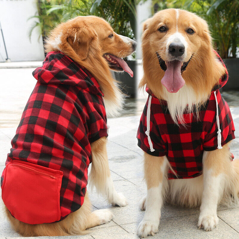 Pet Dog Hoodie Clothes Hooded Jacket Coat Windproof Apparel With Zipper