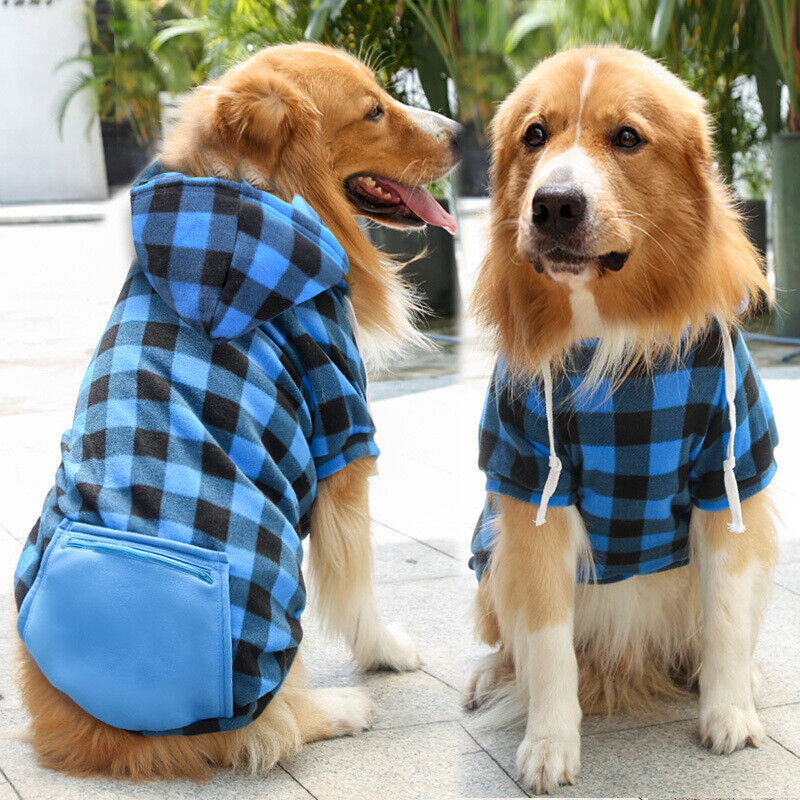 Pet Dog Hoodie Clothes Hooded Jacket Coat Windproof Apparel With Zipper