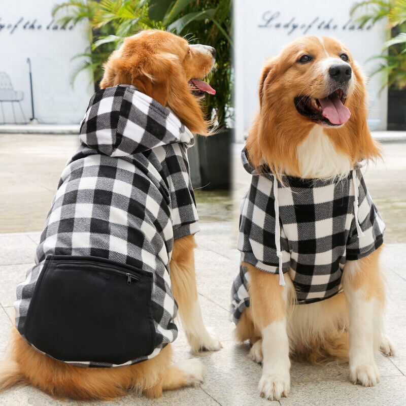 Pet Dog Hoodie Clothes Hooded Jacket Coat Windproof Apparel With Zipper