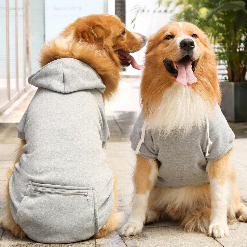 Pet Dog Hoodie Clothes Hooded Jacket Coat Windproof Apparel With Zipper