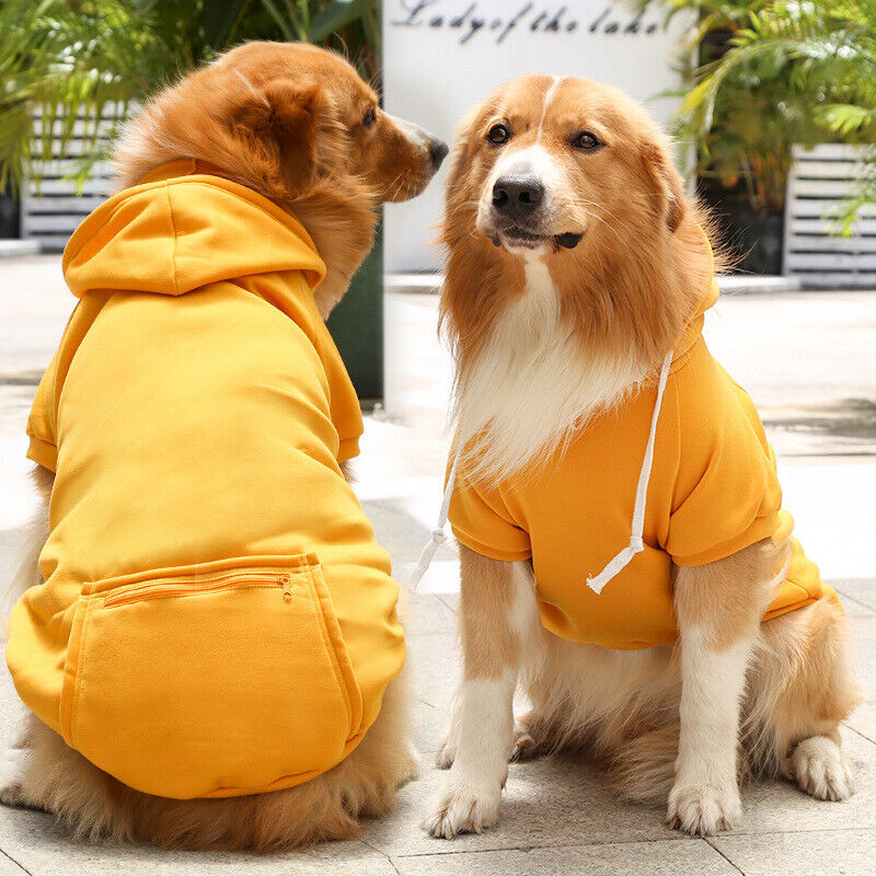 Pet Dog Hoodie Clothes Hooded Jacket Coat Windproof Apparel With Zipper