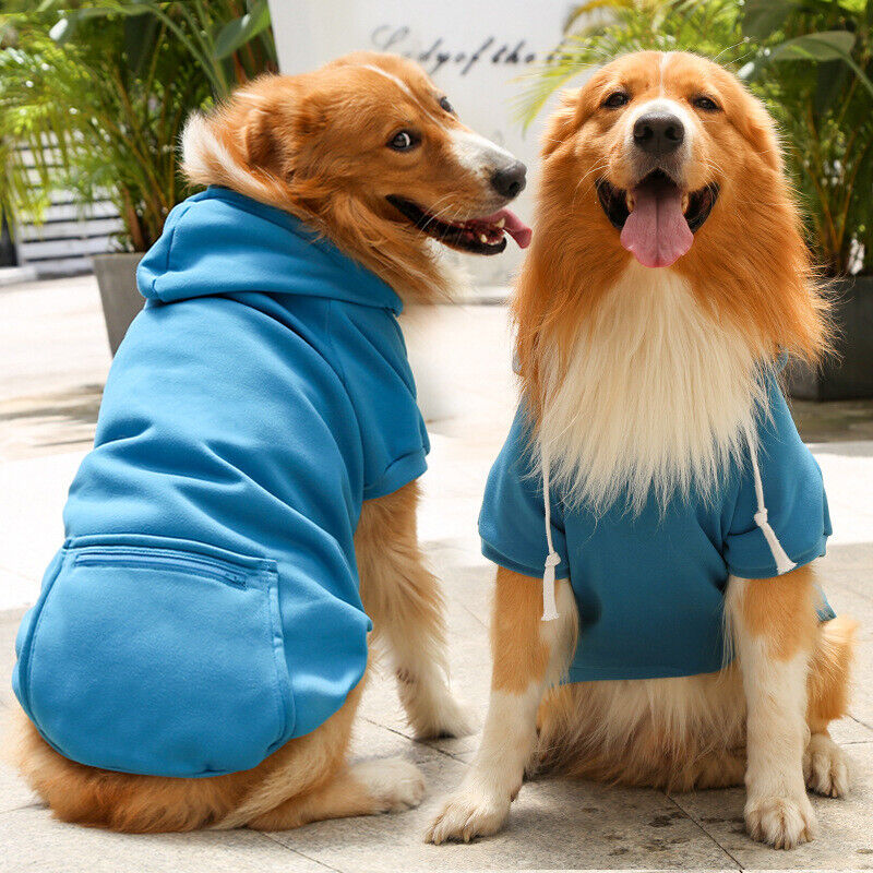 Pet Dog Hoodie Clothes Hooded Jacket Coat Windproof Apparel With Zipper