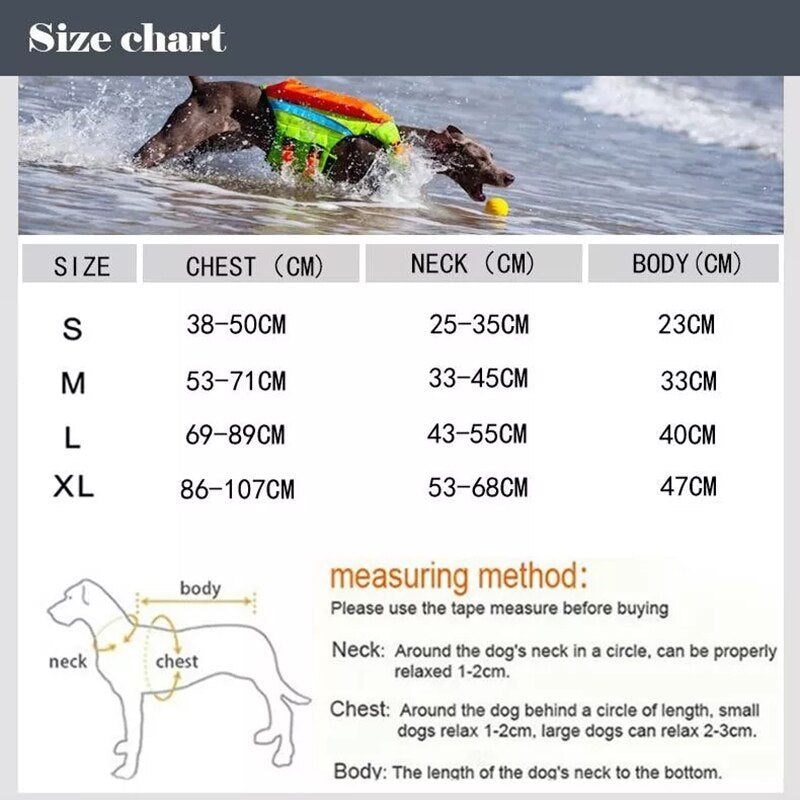 Reflective Breathable Pet Dog Life Jacket With Rear Handle