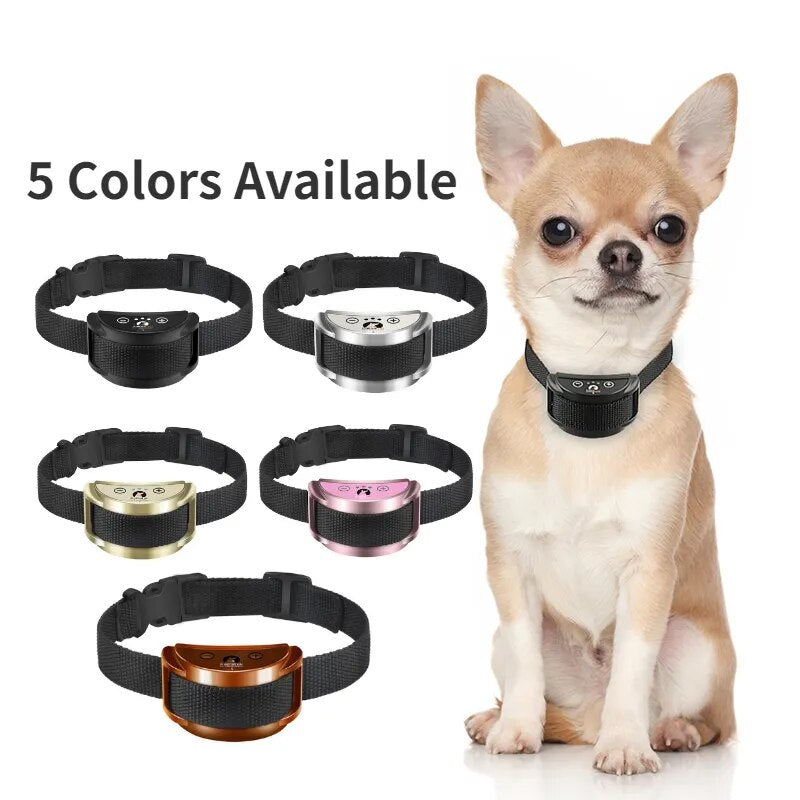 Pet Dog Rechargeable Anti Bark Colla Dog Waterproof Ultrasonic Training Collars