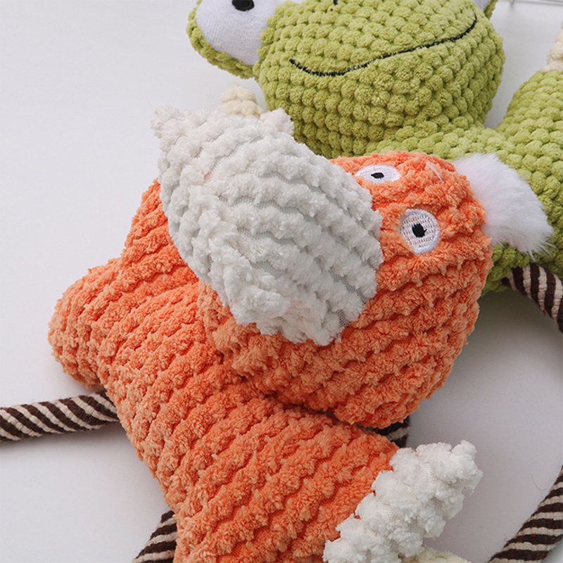 Pet Dog Toy Cartoon Shape Tear-resistant Cotton Rope Chewing Plush Doll Pet Dog Toy