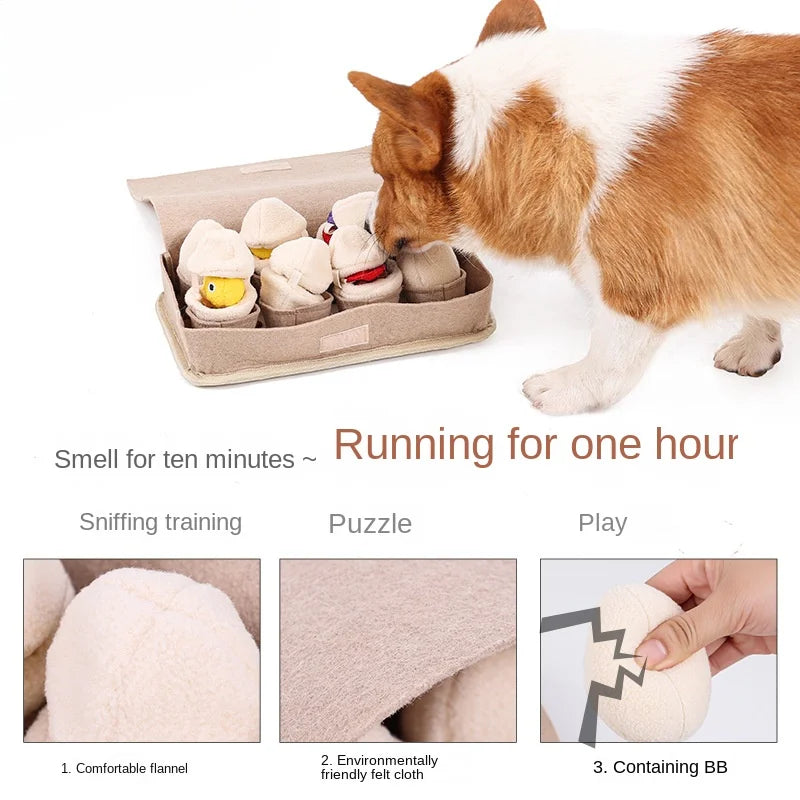 Pet Dog Toy Egg Blind Box Sniffing Dog Toy Dogs Slow Feeding Mat