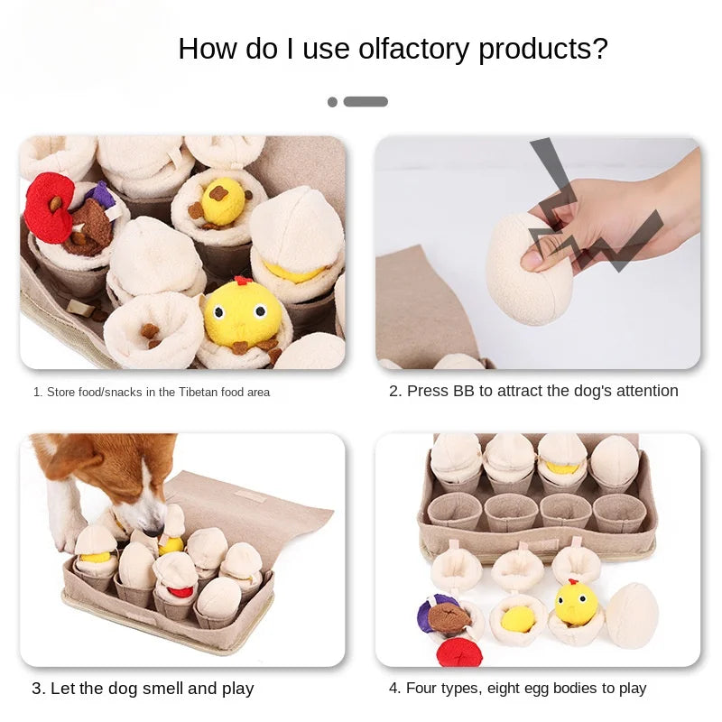 Pet Dog Toy Egg Blind Box Sniffing Dog Toy Dogs Slow Feeding Mat
