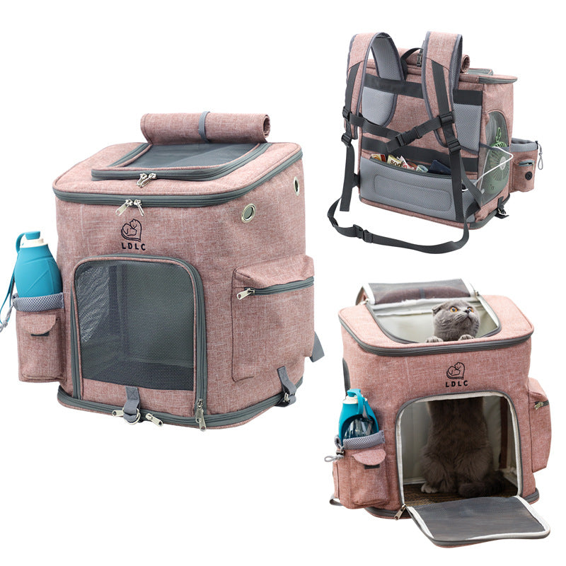 Pet Go Out Backpack Foldable Cat Dog Luggage Travel Bag Detachable Cat Backpacks