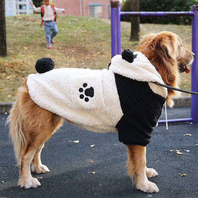 Pet Outfit Hoodie Thick Cotton Padded Clothes Big Dog Coat Jacket