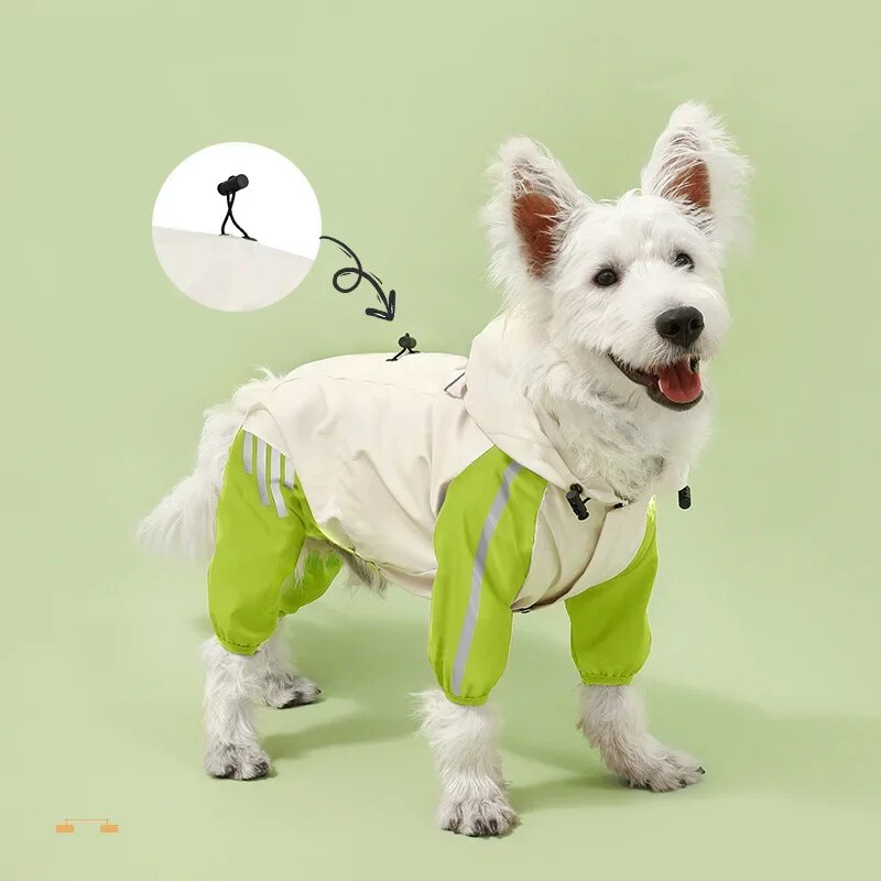 Autumn and Winter Warm Windproof Dog Raincoats Pet Assault Suits