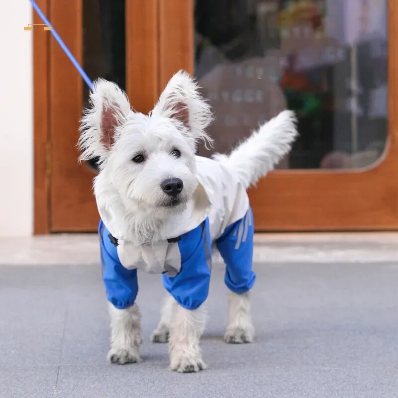 Autumn and Winter Warm Windproof Dog Raincoats Pet Assault Suits