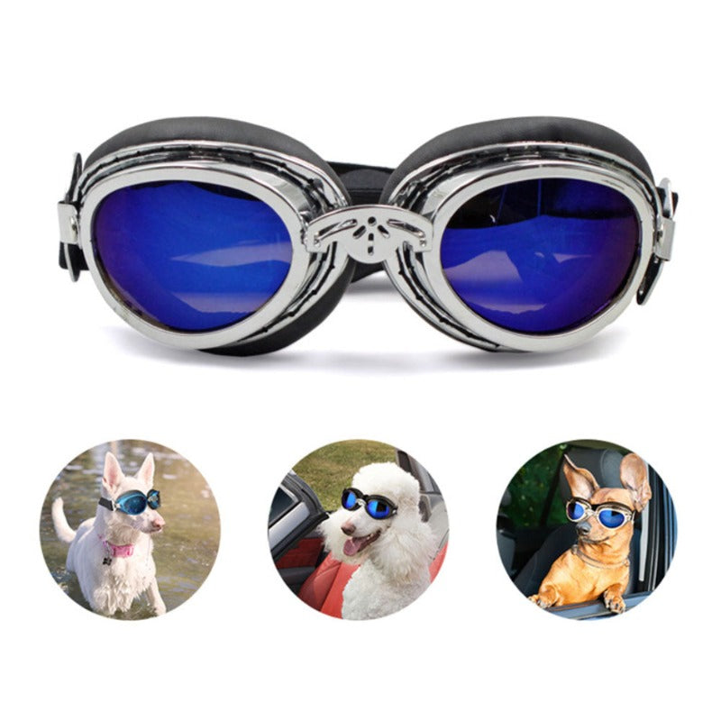 Pet Dog Waterproof Goggles Adjustable Pet Eye Protection Glasses Foldable Strap Sun Sunglasses