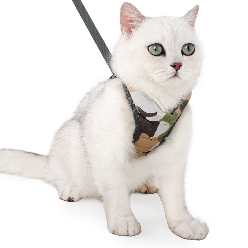 Pet Breathable Chest Strap Reflective Anti-Breakaway Adjustable Pet Cat Harness