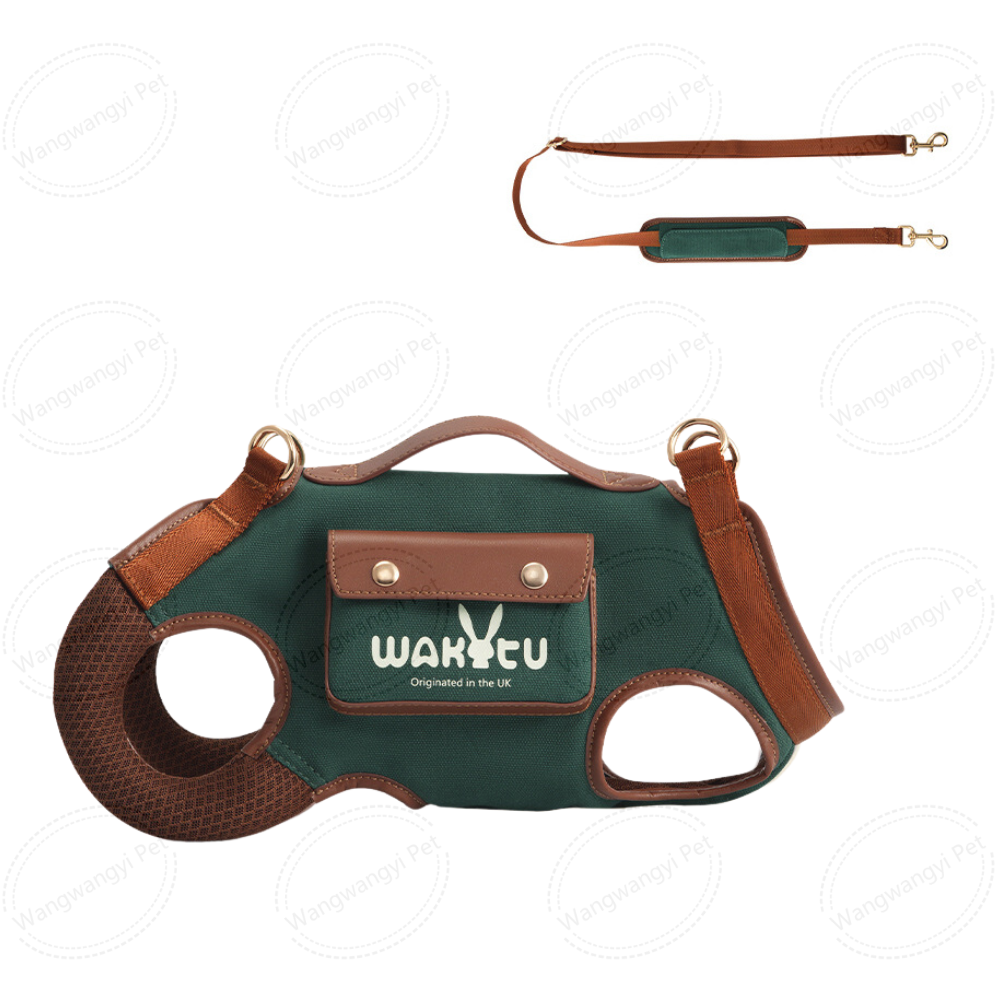 Pet Sling Carrier 900D Canvas Crossbody Dog Lift Harness with Leash For Small Dogs