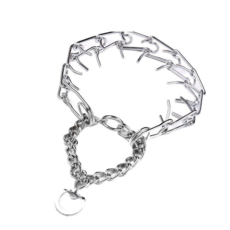 Pinch Dog Training Collar With Comfort Rubber Tips Detachable Stainless Steel Collar