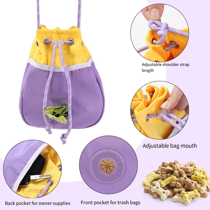 Portable Dog Treat Bag Pocket Sized and Water Resistant Training Waist Bag For Pet Training and Walking Outdoor