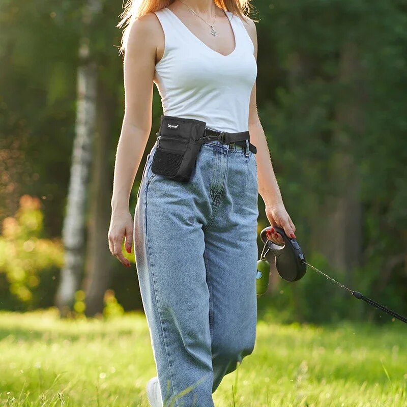 Portable Travel Dog Snack Treat Bags Pet Training Clip-on Pouch Bag