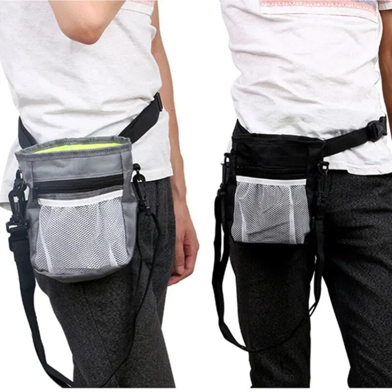 Portable Travel Dog Snack Treat Bags Pet Training Clip-on Pouch Bag