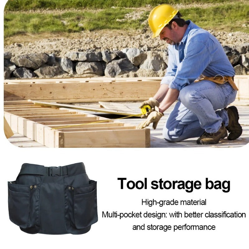 Portable Waist Tool Bag Adjustable Belt Apron Bag Multi-function Electrician Carpenter Tool Bag