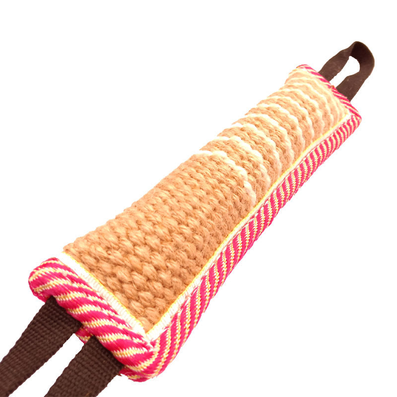 Professional Dog Bite Training Set Dog Tug Toy Jute Bite Pillow with 2 Handles