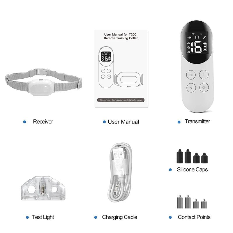 Professional Dog Training Collar Waterproof Rechargeable Dog Shock Collar with Remote and Auto Modes Collar