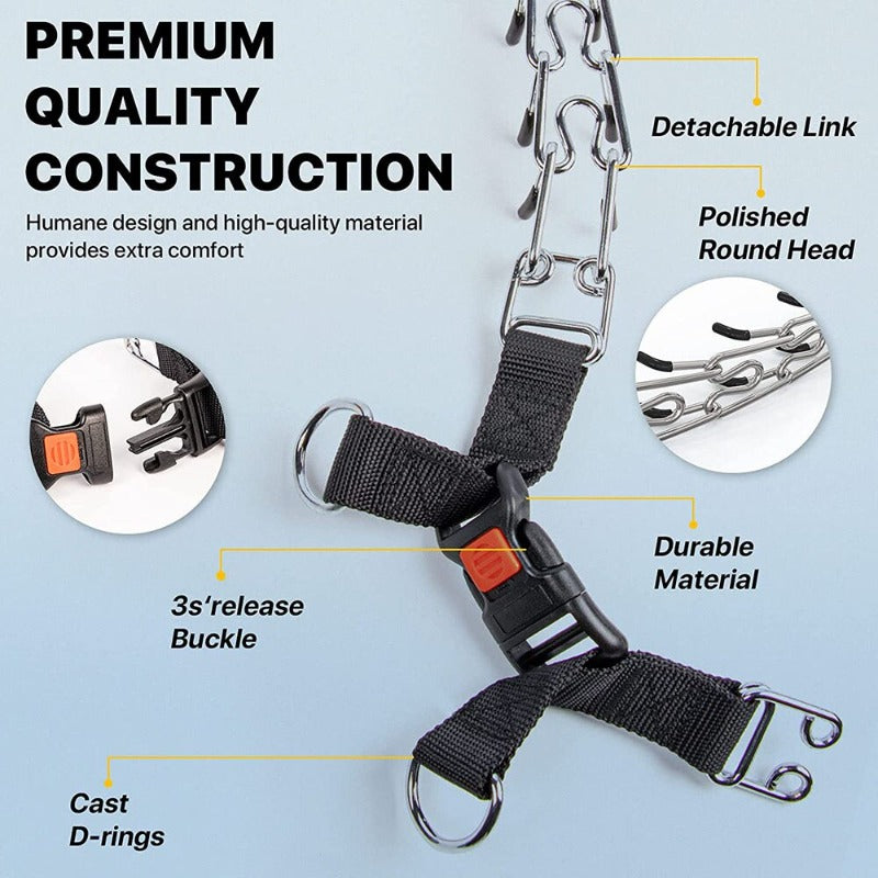 Adjustable Detachable Links Stainless Steel Metal Dog Prong Collar