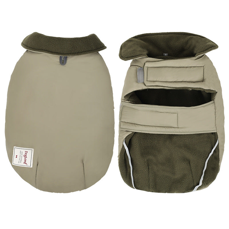 Puffer Vest Dog Jacket Turtleneck Cozy Fleece Dog Coat