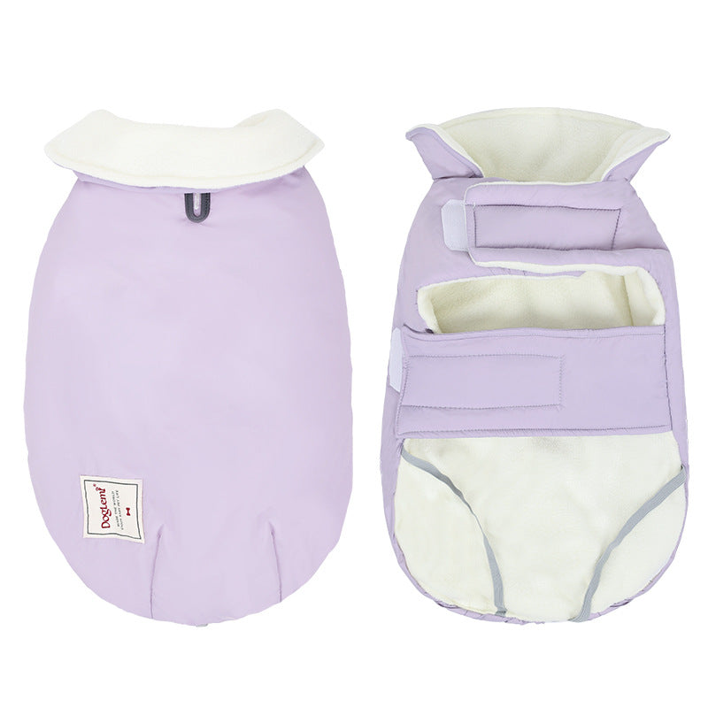 Puffer Vest Dog Jacket Turtleneck Cozy Fleece Dog Coat