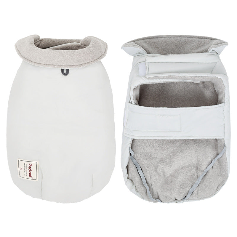 Puffer Vest Dog Jacket Turtleneck Cozy Fleece Dog Coat