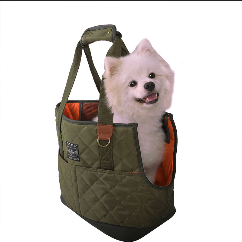 Dog Carrier Bag Portable One-shoulder Dog Bag With Mat