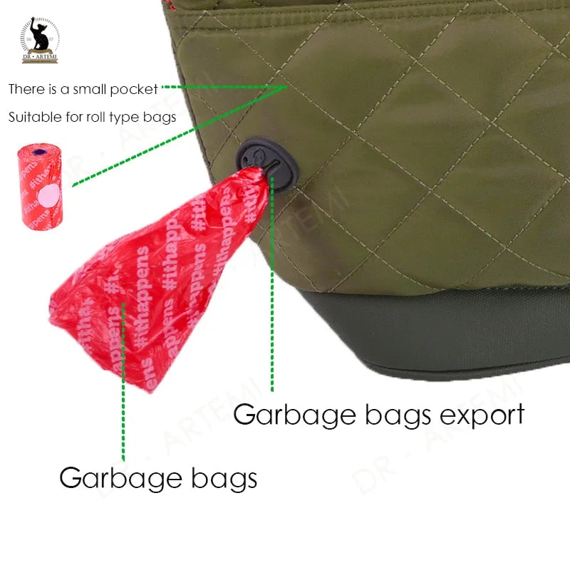 Dog Carrier Bag Portable One-shoulder Dog Bag With Mat
