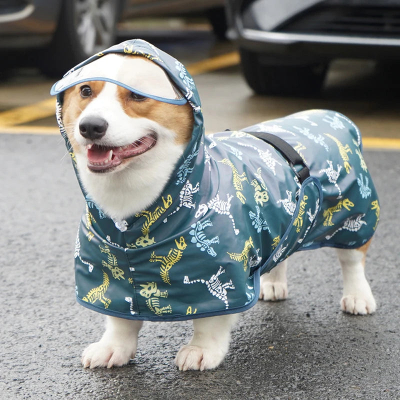 Dog Raincoat Waterproof Soft PU Breathable Dog Rain Jacket With Hood