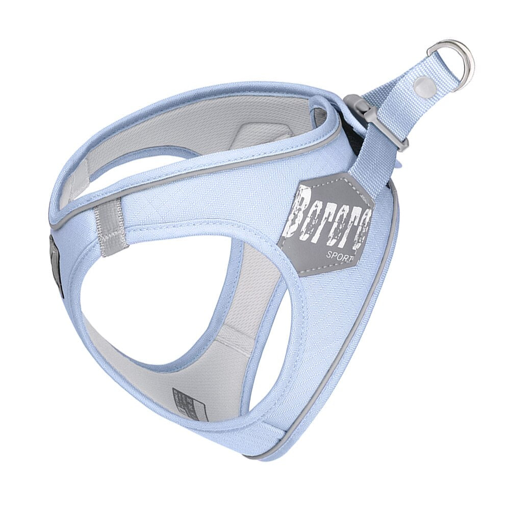 Adjustable Reflective Dog Harness and Leash Set Dogs Macaroon Soft Vest