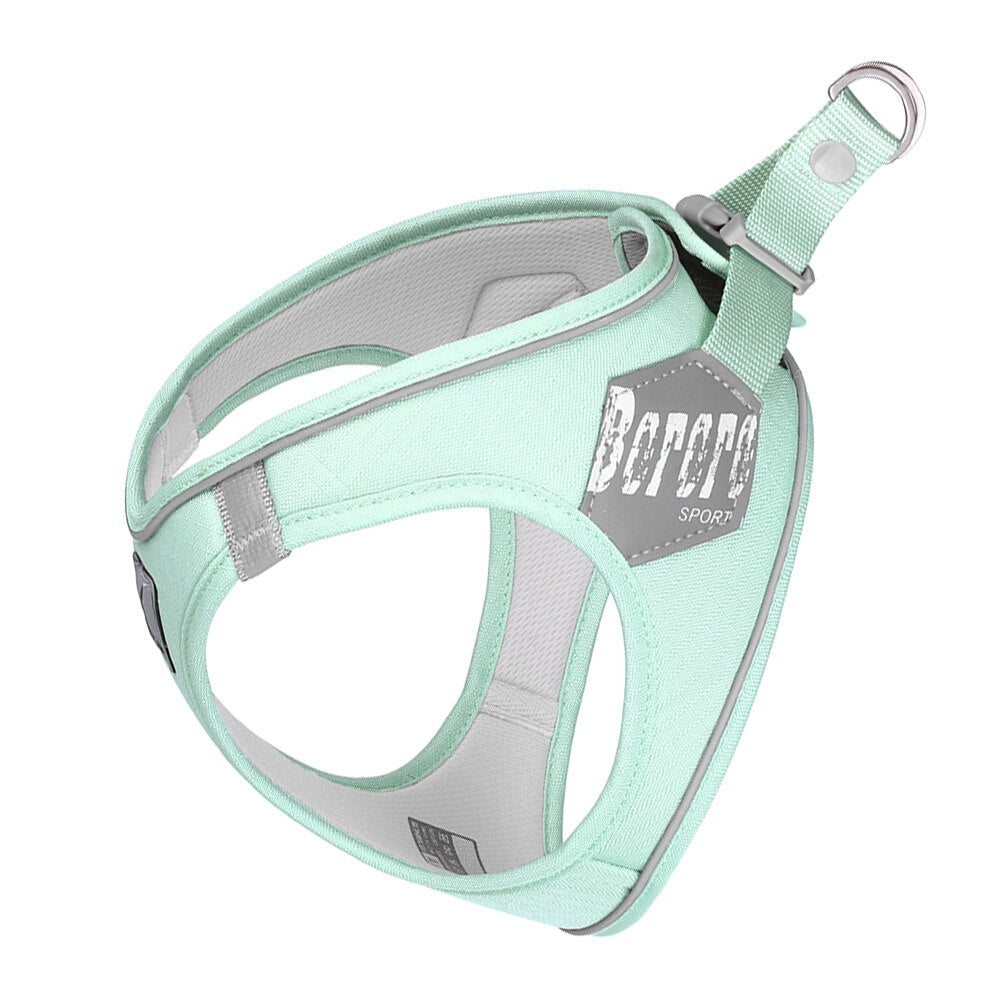 Adjustable Reflective Dog Harness and Leash Set Dogs Macaroon Soft Vest