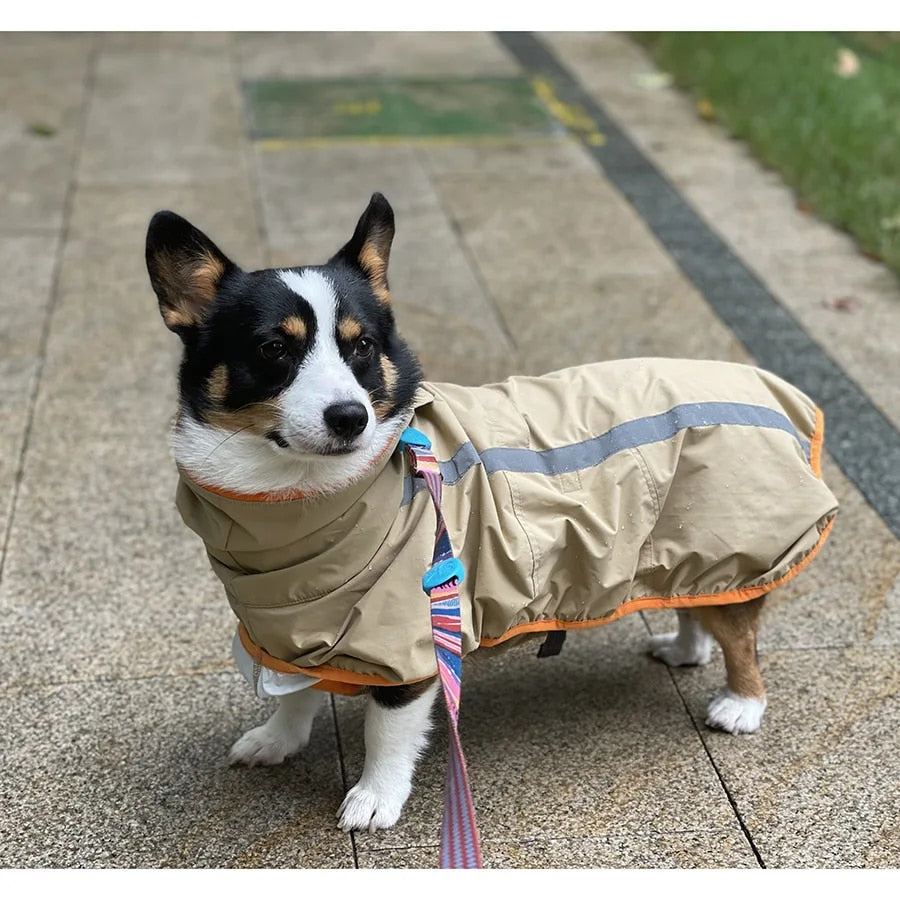 Reflective Dog Raincoat Waterproof Windproof Cat Jacket Jumpsuit