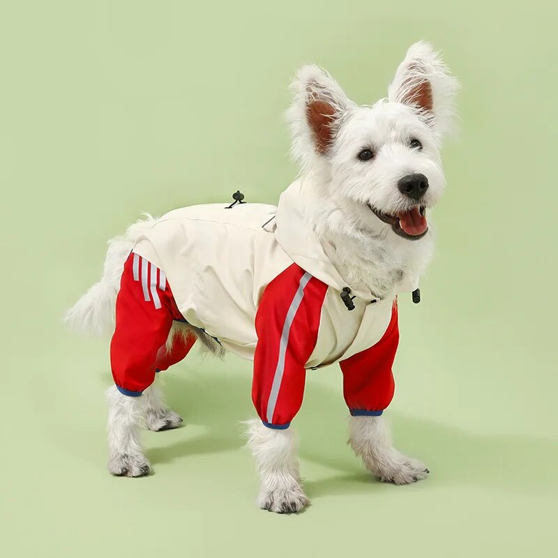 Reflective Dog Raincoat Waterproof Pet Jumpsuit Clothes