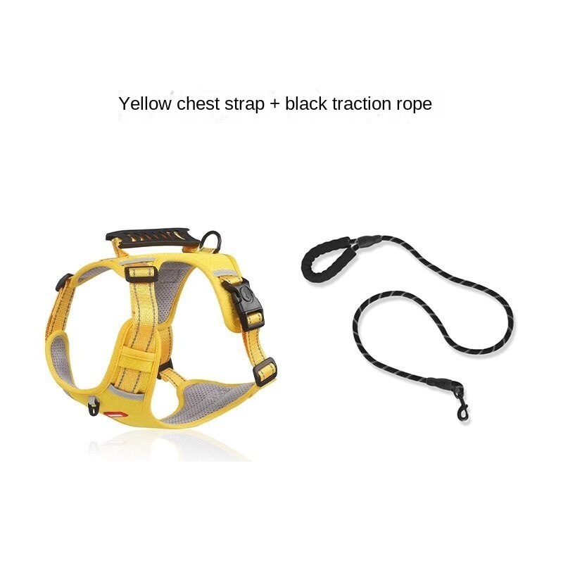 Reflective Pet Dog Harness Vest And Adjustable Dog Leash Set