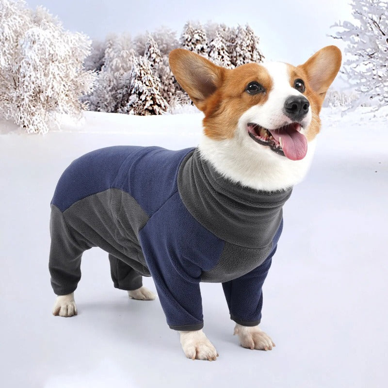 Dog Fleece Jacket Warm Winter Dog Coat Turtleneck Pullover