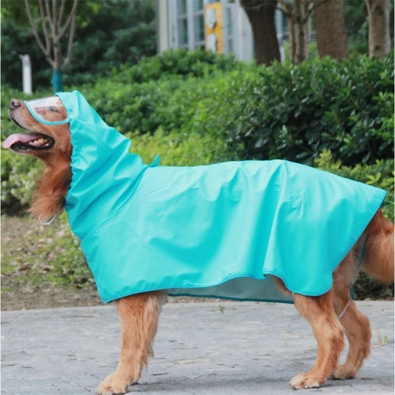 Dog Raincoat Waterproof Soft PU Breathable Dog Rain Jacket With Hood