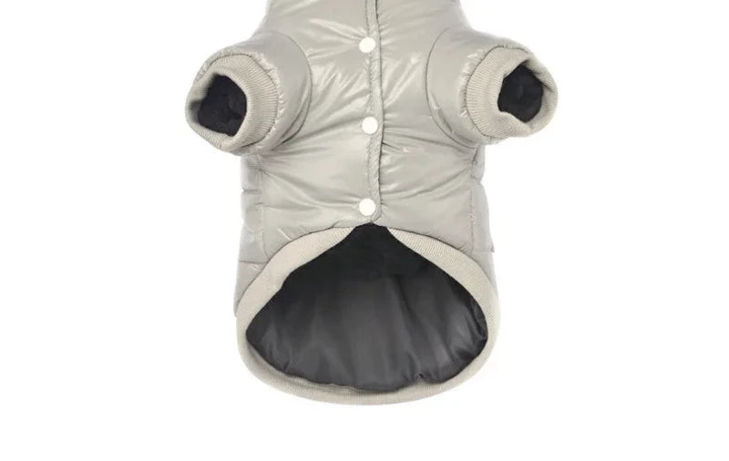 Dog Warm Coat Pet Dog Down Jacket Outdoor Snow Hoodie Jacket with Double Pockets