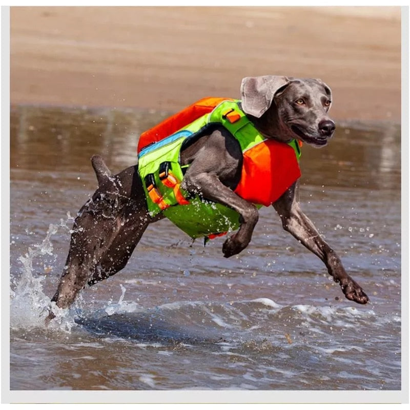 Reflective Breathable Pet Dog Life Jacket With Rear Handle