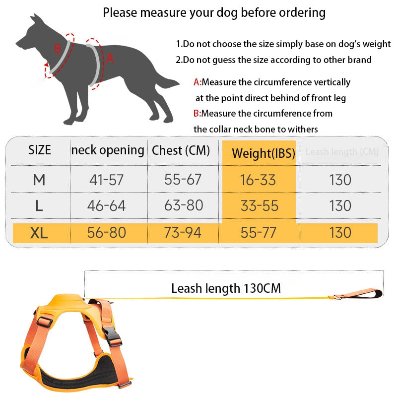 Dog Harness with Retractable Dog Leash