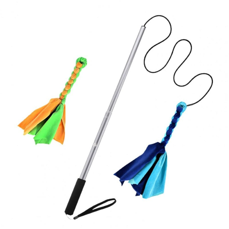 Dogs Flirt Lure Pole Stick Dog Extendable Teaser