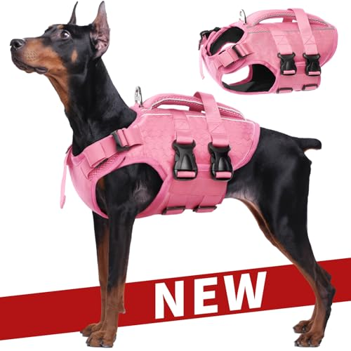 High Flotation Swimming & Boating Adjustable Sizes Lightweight Dog Life Preserver with Rescue Handle